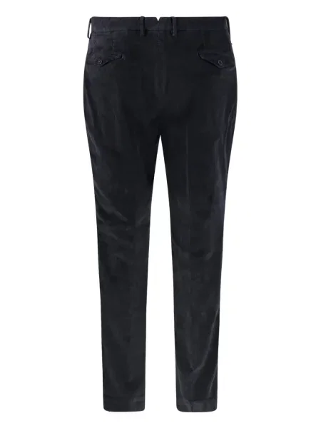 Pantaloni Santaniello de catifea cord plisate gri
