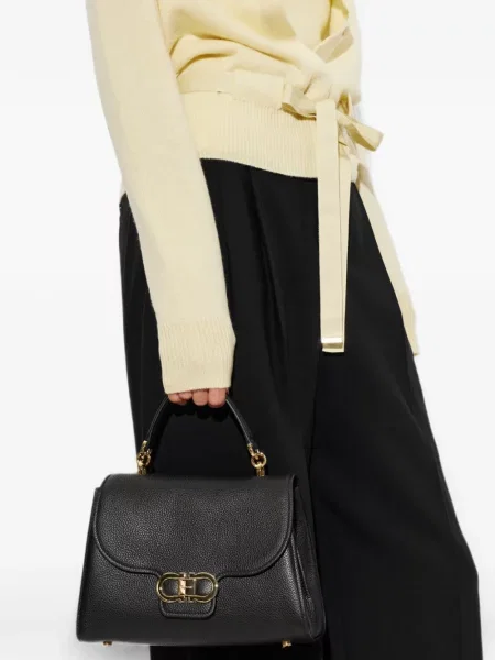 Τσάντα shopper Ferragamo μαύρο