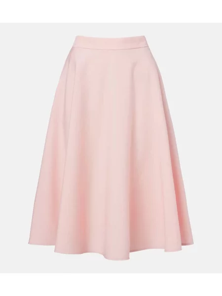 Fustă midi Dolce&gabbana de lână până la genunchi roz