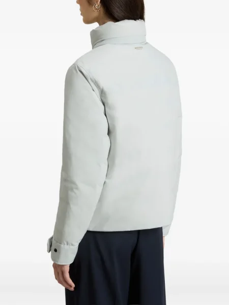 Geacă Woolrich cu glugă albastru