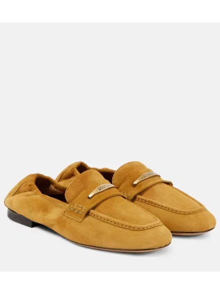 Pantofi loafer Isabel Marant din piele de căprioară galben