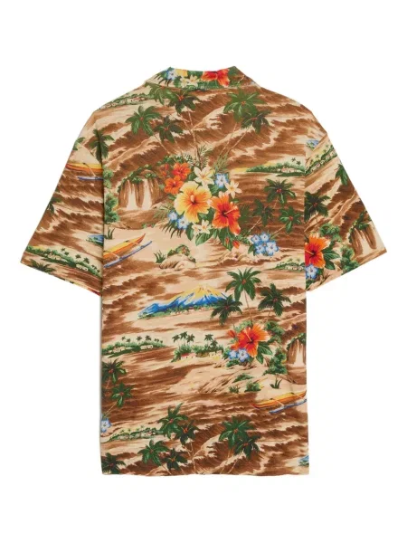 Krótka czapka z daszkiem Polo Ralph Lauren z twillu z nadrukiem brązowa