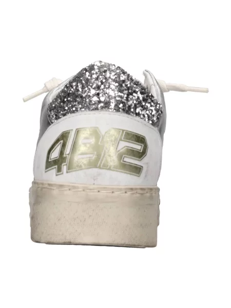 Sneakersy 4b12 skórzane szare
