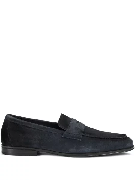 Pantofi loafer Doucal's din piele de căprioară albastru
