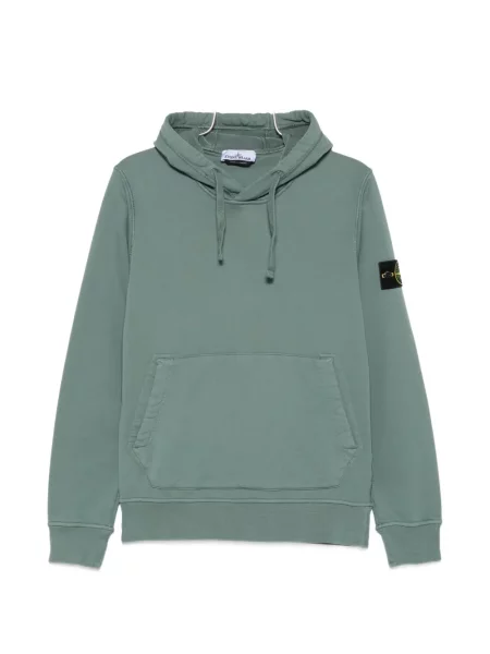 Hanorac cu glugă Stone Island cu strasuri verde