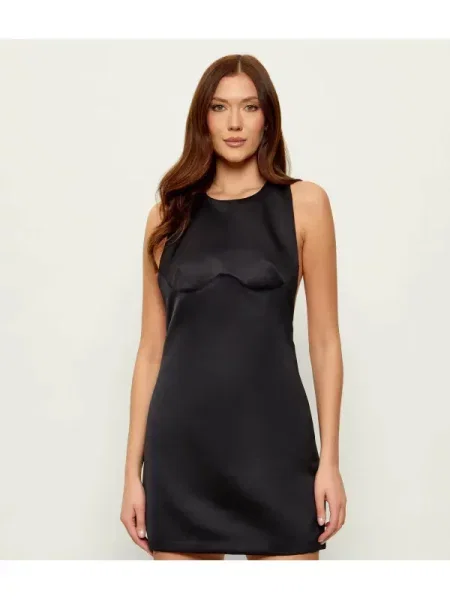 Elisabetta Franchi De satin rochie negru
