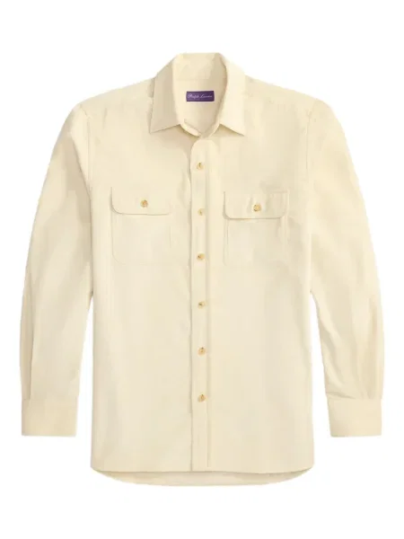 Manšestrová dlouhá košile Ralph Lauren Purple Label fialová