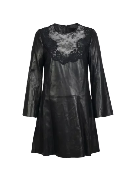 Rochie mini Valentino Garavani din piele negru
