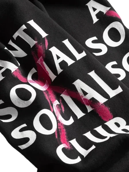 Τρέξιμο παντελόνι Anti Social Social Club μαύρο