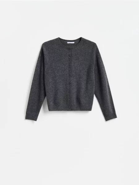Reserved Cardigan din lână gri-închis gri