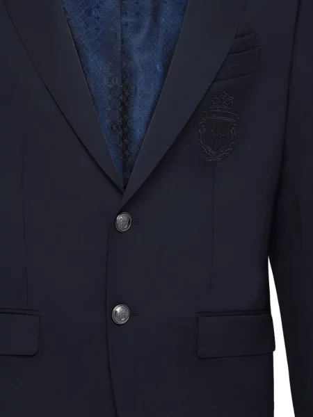 Sacou Billionaire cu broderie albastru
