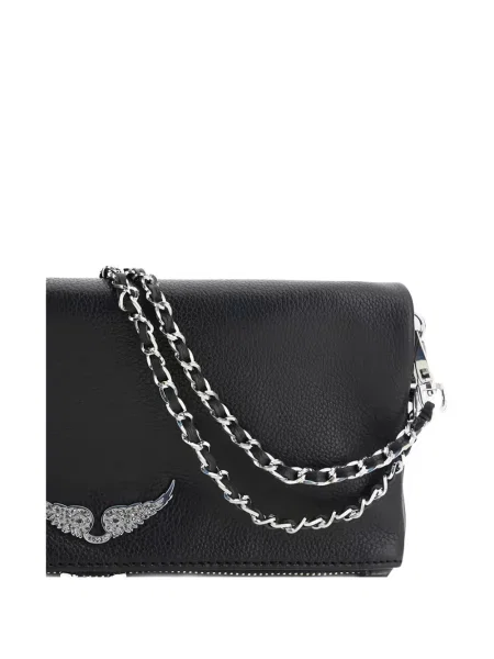 Кожена кожена чанта Zadig&voltaire черно