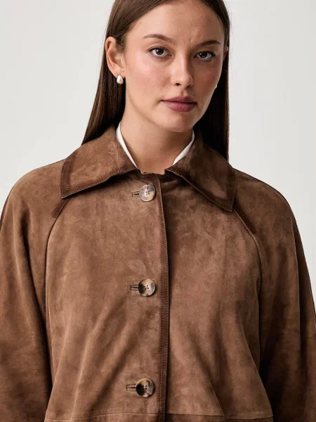 Замшевое пальто Pedro Del Hierro
