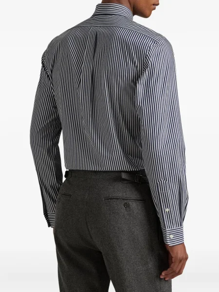 Ριγέ polo Polo Ralph Lauren με κουκούλα με αυτόγραφο λευκό