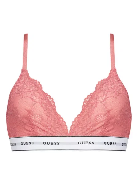 Guess Trikotni nedrček Roza bela
