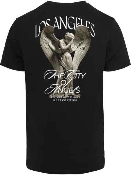 Mister Tee Majica Los Angeles City Angeles siva / črna bela