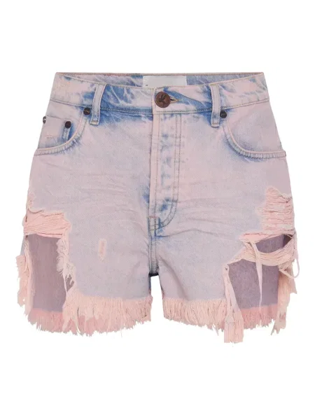 Pantaloni scurți din denim One Teaspoon roz