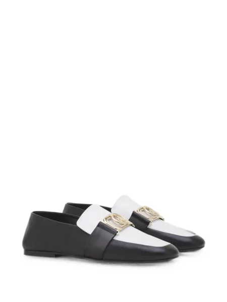 Pantofi loafer Lanvin cu autograf negru