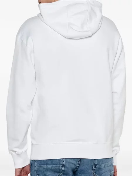 Hanorac cu glugă Tommy Hilfiger cu glugă alb