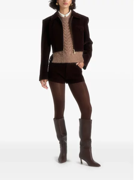 Pantaloni scurți Manière De Voir de catifea maro