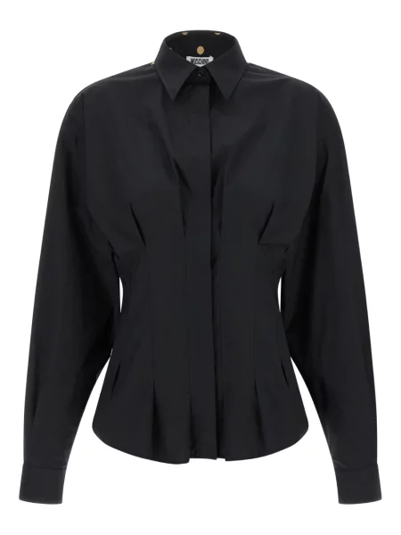 Cămașă Moschino cu buline plisată negru