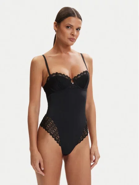 BOSS Боді Guipure чорний