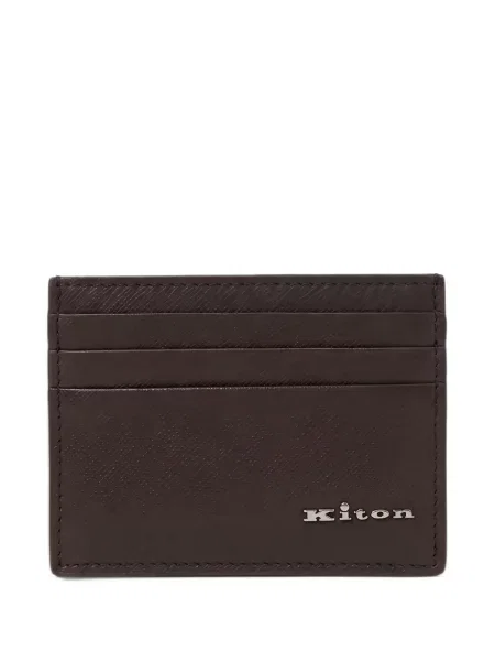 Πορτοφόλι Kiton με αυτόγραφο καφέ