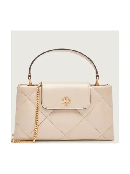 Geanta de piele Tory Burch din piele bej