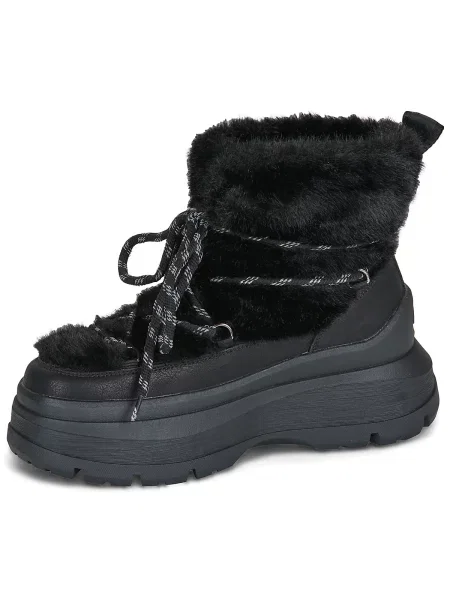Botine Buffalo cu blană negru