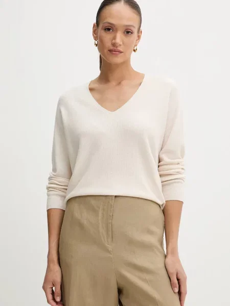 Пуловер OUI бежово