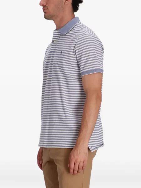 Matlasat tricou polo Polo Ralph Lauren cu dungi albastru