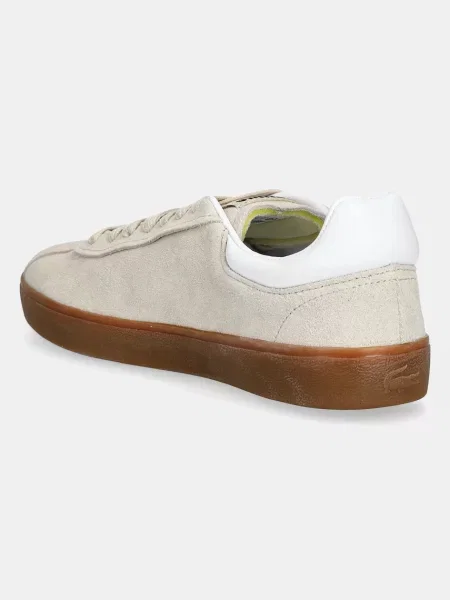Замшевые кроссовки Lacoste бежевые