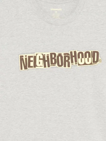 Тениска Neighborhood с принт сиво