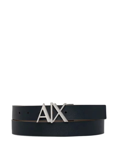 Reversibil curea Armani Exchange cu autograf albastru
