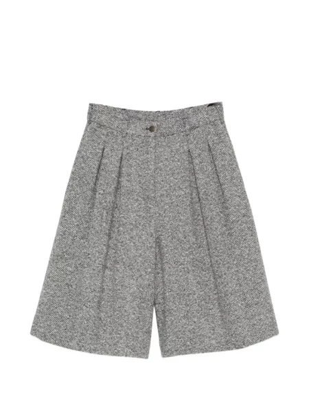 Pantaloni scurți Emporio Armani din tweed negru