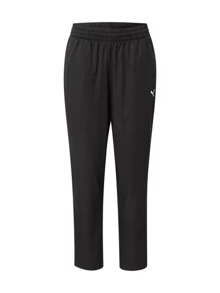 PUMA Športne hlače ESS črna bela