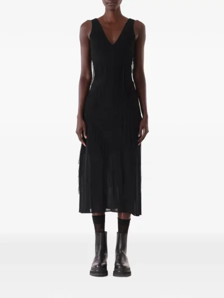 Rochie midi Jason Wu Collection cu franjuri negru