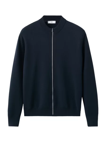 MANGO MAN Geacă tricotată Luxusc bleumarin