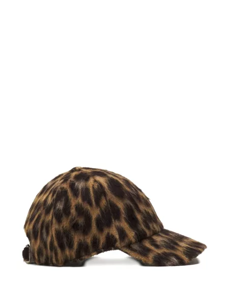 Șapcă Lanvin cu imagine cu model leopard maro