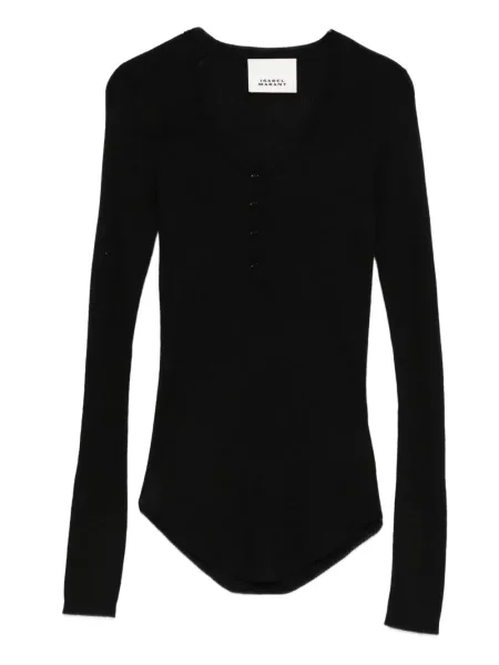 Top Isabel Marant tricotate negru