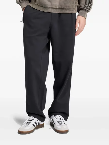 Pantaloni Adidas cu șireturi din dantelă cu broderie negru