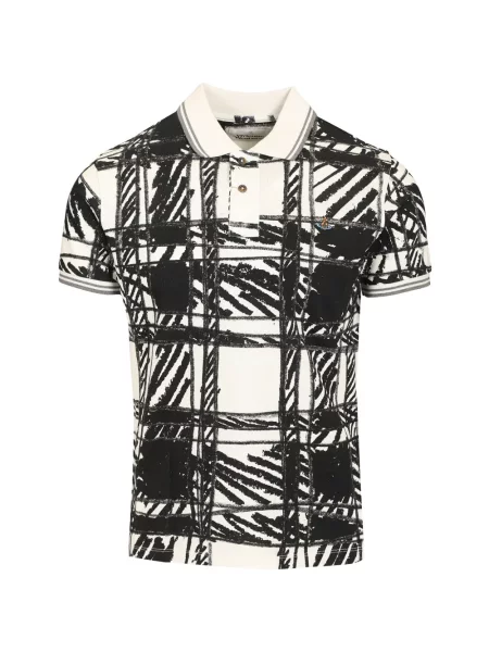 Tricou polo Vivienne Westwood cu broderie alb