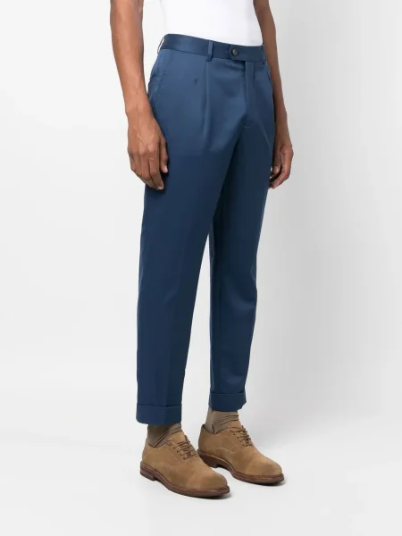 Decupat pantaloni Brunello Cucinelli albastru