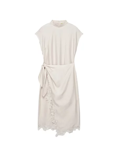 Rochie midi Shanghai Tang de mătase alb