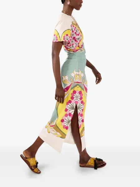 Sukienka La Doublej garniturowa niebieska