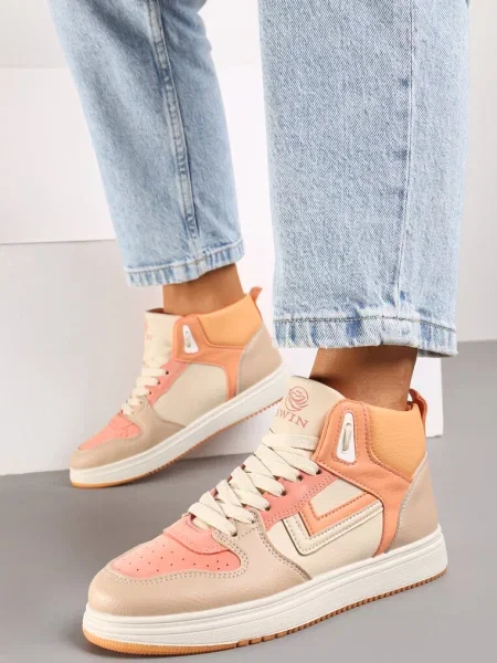 Sneakerși Alb-Portocaliu Maeramia alb