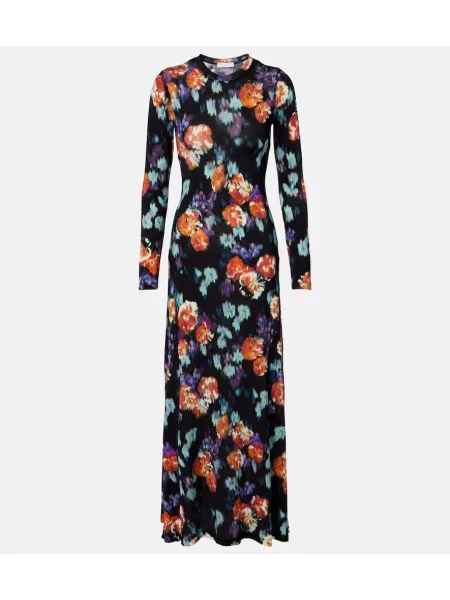 Rochie maxi Ulla Johnson cu imagine din jerseu