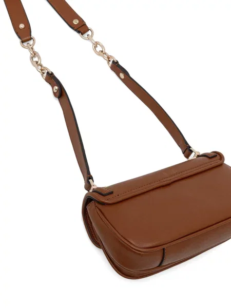 Crossbody torbica Guess s autogramom smeđa