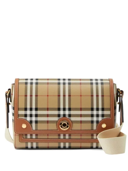 Geanta crossbody Burberry în carouri maro