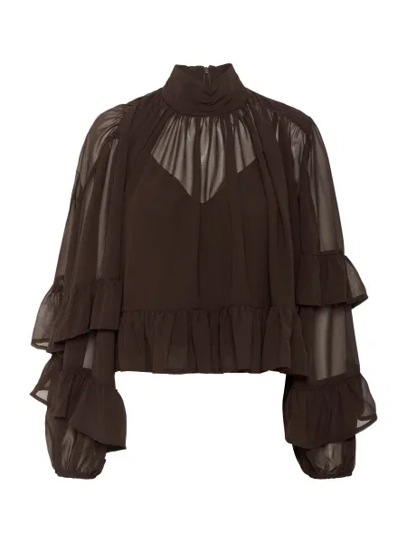 Gestuz bluză uni maro